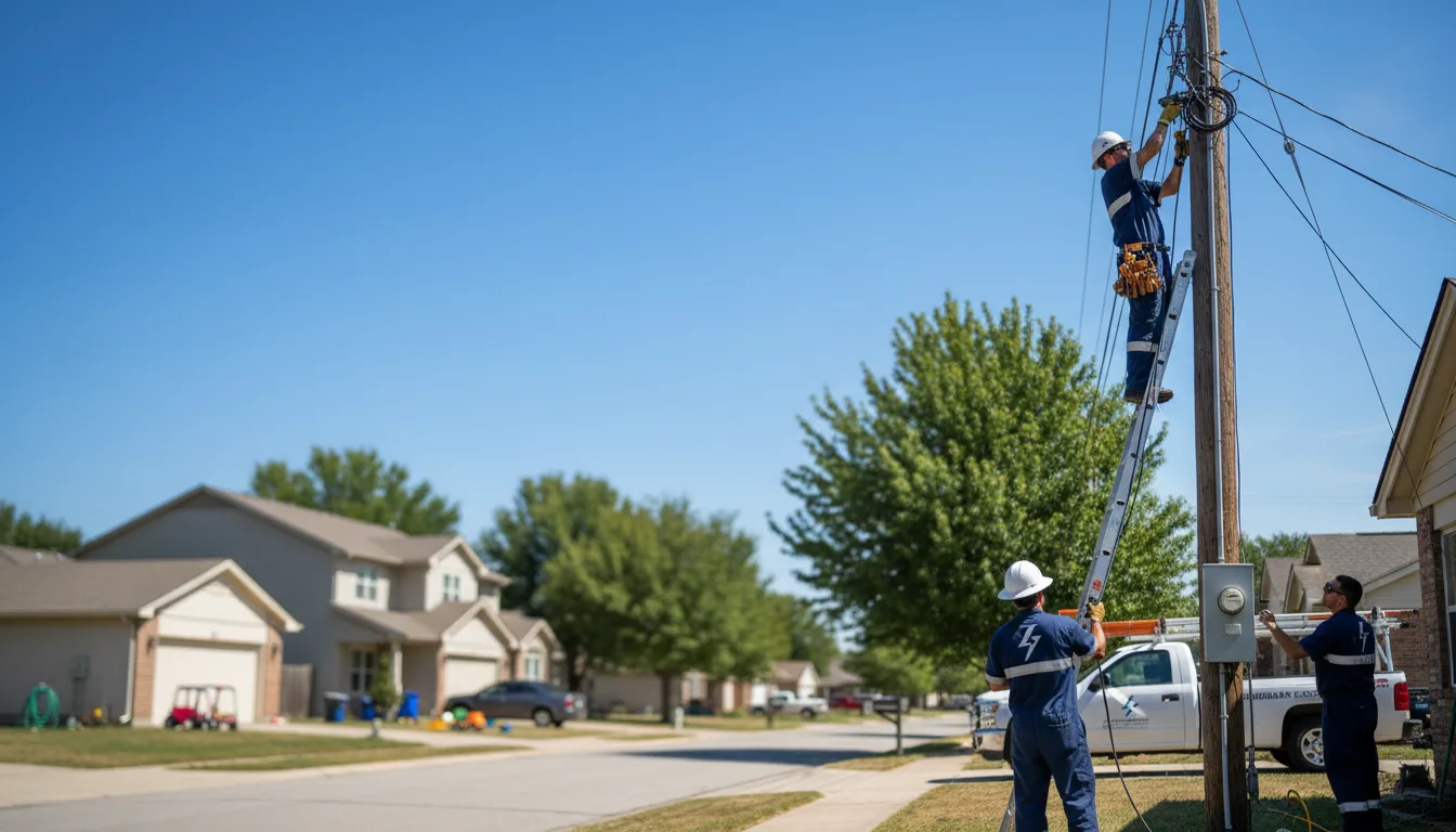 Residential electrician providing installation services in South English, IA